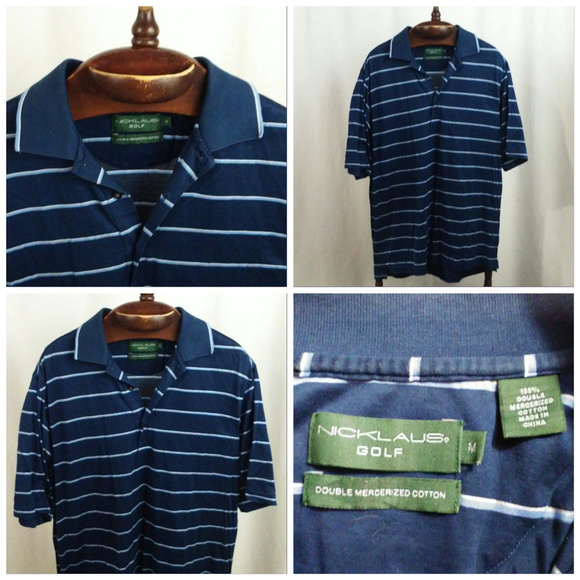 *HP* Nicklaus mens golf polo shirt Sz M Blue-green - Picture 6 of 8